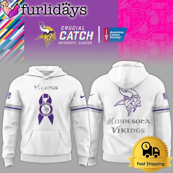 NFL Minnesota Vikings Crucal Catch Intercept Cancer Hoodie