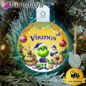 NFL Minnesota Vikings Cute Grinch Christmas…