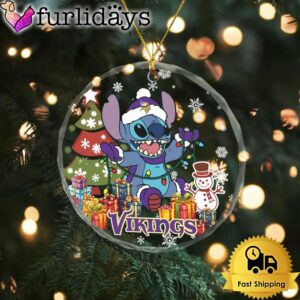 NFL Minnesota Vikings Cute Stitch Christmas…