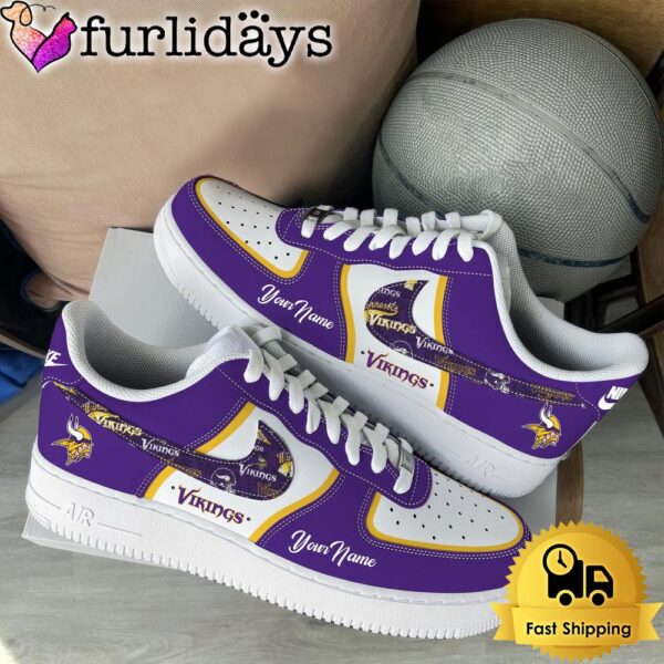 NFL Minnesota Vikings Logo Team Limited Edition New Design Custom Air Force 1 Shoes