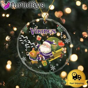 NFL Minnesota Vikings Santa And Reindeer…