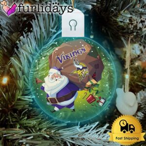 NFL Minnesota Vikings Santa Coming Christmas…