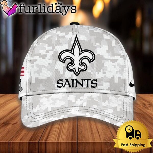 NFL New Orleans Saints Camo 2024 Salute to Service Baseball Cap