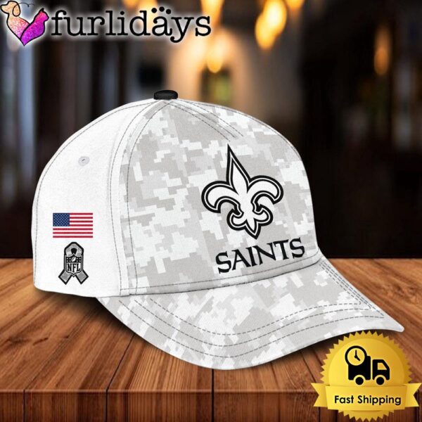 NFL New Orleans Saints Camo 2024 Salute to Service Baseball Cap