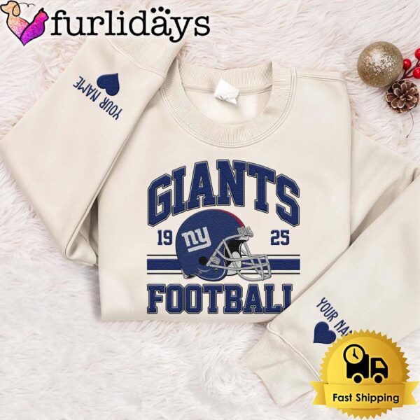 NFL New York Giants Year The Team Was Founded Custom Embroidered Sweatshirt