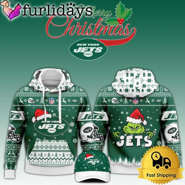 NFL New York Jets Grinch Merry Christmas Hoodie