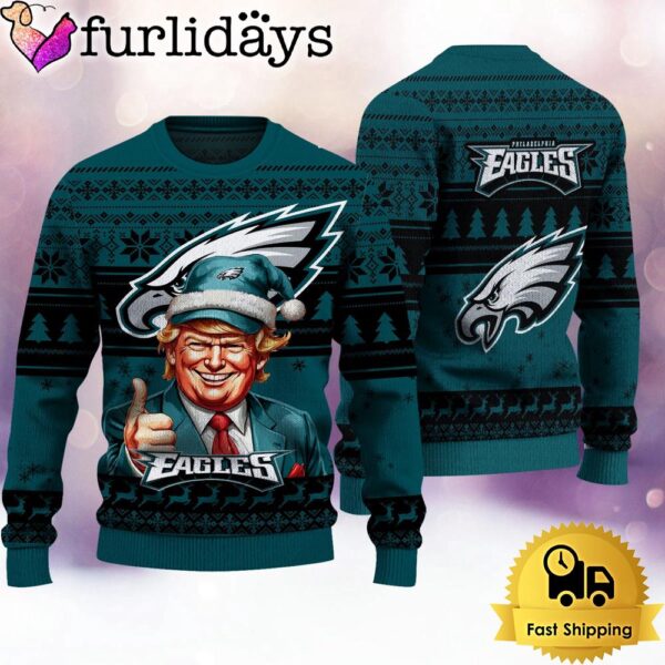 NFL Philadelphia Eagles Donald Trump Ugly Christmas Sweater