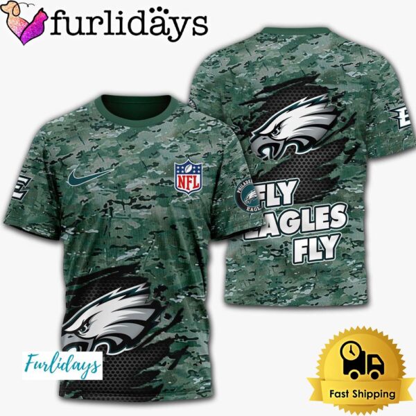 NFL Philadelphia Eagles Fly Camo T Shirt