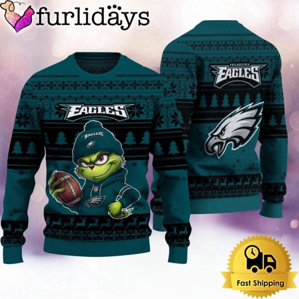 NFL Philadelphia Eagles The Grinch Ugly Christmas Sweater