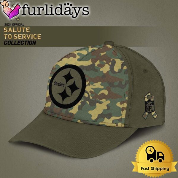 NFL Pittsburgh Steelers Arctic Camo 2024 Salute to Service Baseball Cap