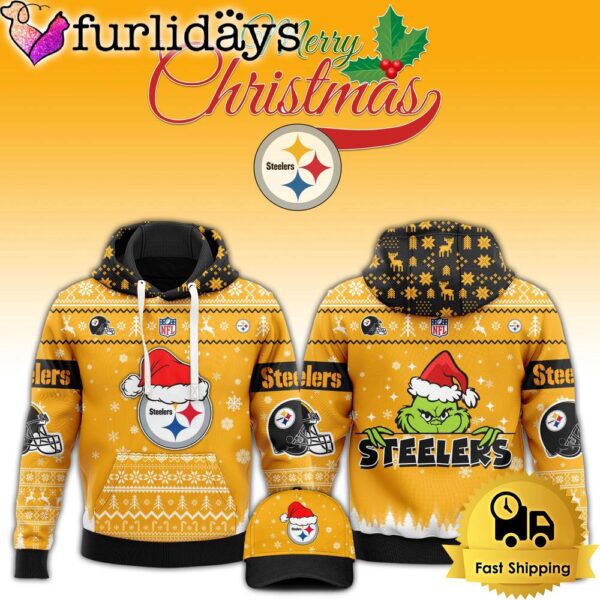 NFL Pittsburgh Steelers Grinch Merry Christmas Hoodie