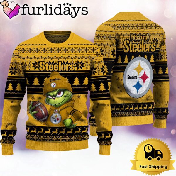 NFL Pittsburgh Steelers The Grinch Ugly Christmas Sweater