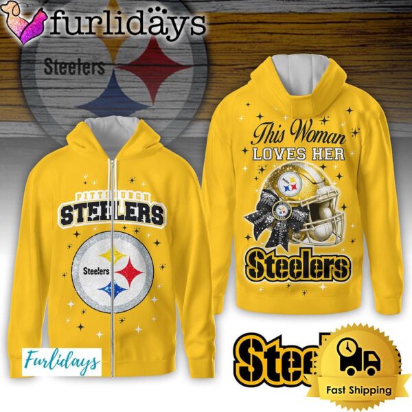 NFL Pittsburgh Steelers This Woman Loves Her Steelers Zip Hoodie