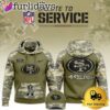 NFL Scers 2024 Salute to Service Club Green Camo Hoodie Best Veterans Day Gift