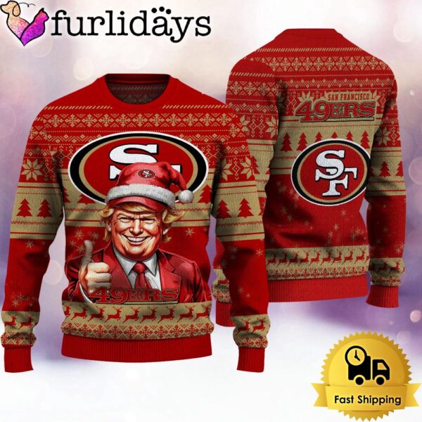 NFL San Francisco 49ers Donald Trump Ugly Christmas Sweater