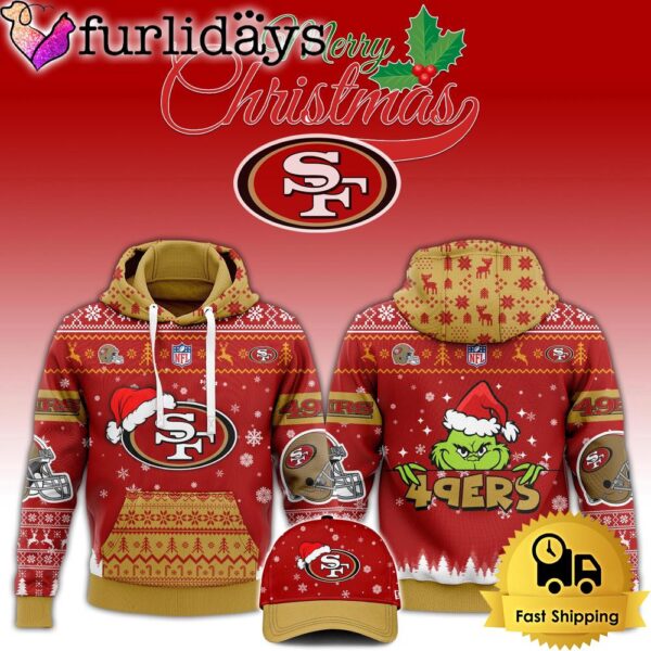 NFL San Francisco 49ers Grinch Merry Christmas Hoodie