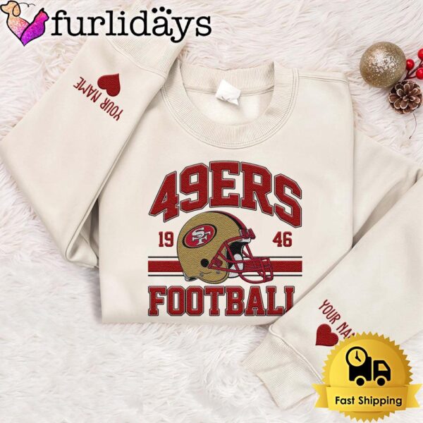 NFL San Francisco 49ers Year The Team Was Founded Custom Embroidered Sweatshirt