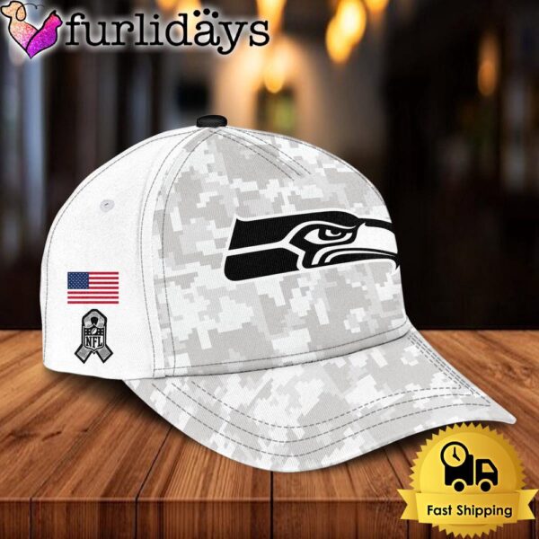 NFL Seattle Seahawks Camo 2024 Salute to Service Baseball Cap