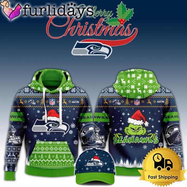 NFL Seattle Seahawks Grinch Merry Christmas Hoodie