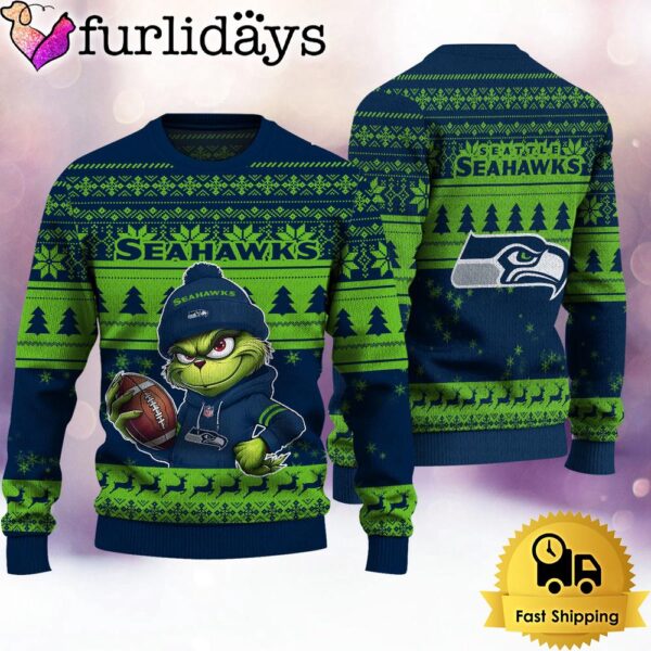 NFL Seattle Seahawks The Grinch Ugly Christmas Sweater