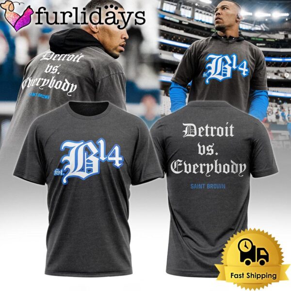 NFL St Brown Detroit Lions vs Everybody T Shirt