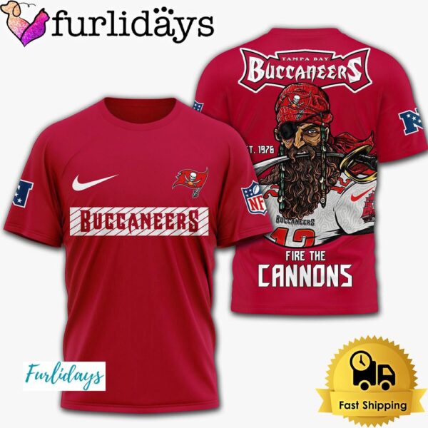 NFL Tampa Bay Buccaneers Mascot Fire The Cannons Red T Shirt