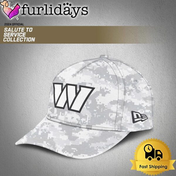 NFL Washington Commanders Arctic White Camo 2024 Salute to Service Baseball Cap