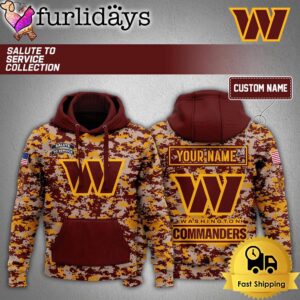 NFL Washington Commanders Arctic Red Camo…