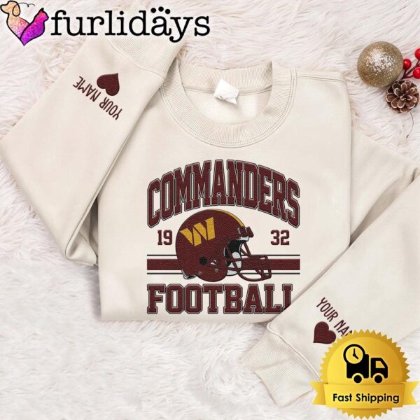 NFL Washington Commanders Year The Team Was Founded Custom Embroidered Sweatshirt