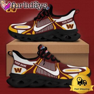 NFL Washington redskins Blue White Stripes Logo Custom Clunky Max Soul Shoes