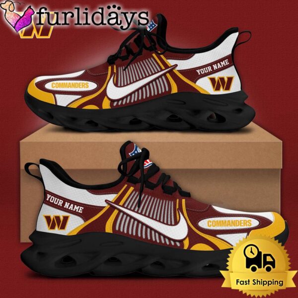 NFL Washington redskins Blue White Stripes Logo Custom Clunky Max Soul Shoes