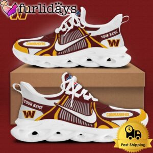 NFL Washington redskins Blue White Stripes Logo Custom Clunky Max Soul Shoes