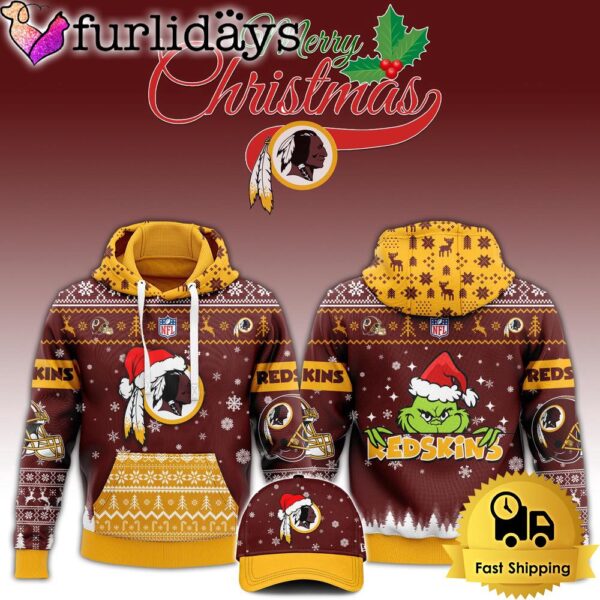 NFL Washington Redskins Grinch Merry Christmas Hoodie