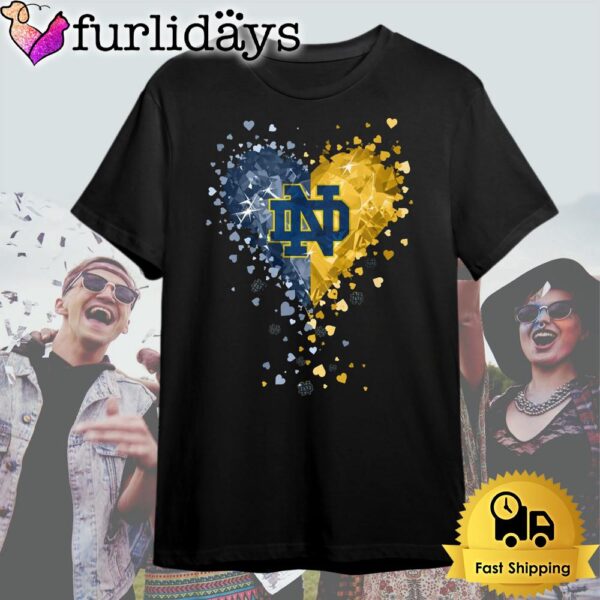 Notre Dame Fighting Irish Crystal Heart T Shirt