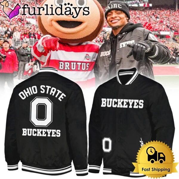 Ohio state buckeyes Pro Custom Black Baseball Jacket