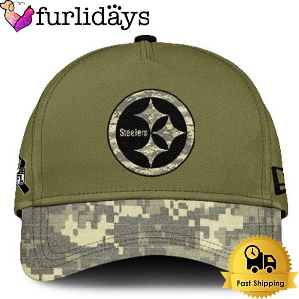 Pittsburgh Steelers 2024 Salute to Service Club Green Camo Cap Gift For Veteran