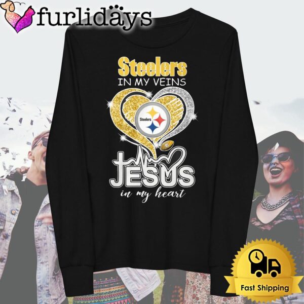 Pittsburgh Steelers In My Veins Jesus In My Heart T Shirt