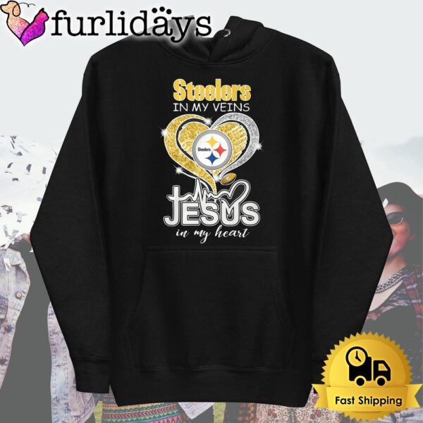 Pittsburgh Steelers In My Veins Jesus In My Heart T Shirt