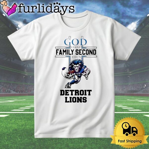 Priority Faith Family Detroit Lions Mascot T Shirt