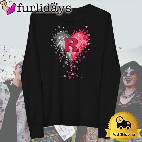 Rutgers Scarlet Knights Crystal Heart T Shirt