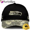 Seattle Seahawks 2024 Salute to Service Club Black Camo Cap Gift For Veteran