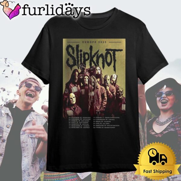 Slipknot Europe Tour 2025 T Shirt