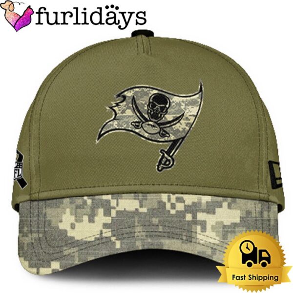 Tampa Bay Buccaneers 2024 Salute to Service Club Green Camo Cap Gift For Veteran