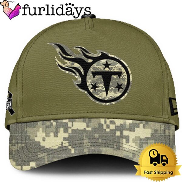 Tennessee Titans 2024 Salute to Service Club Green Camo Cap Gift For Veteran