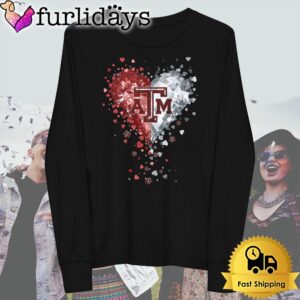 Texas A&M Aggies Crystal Heart T Shirt