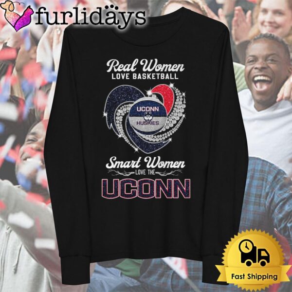 Uconn Huskies Real Women Love Basketball T Shirt