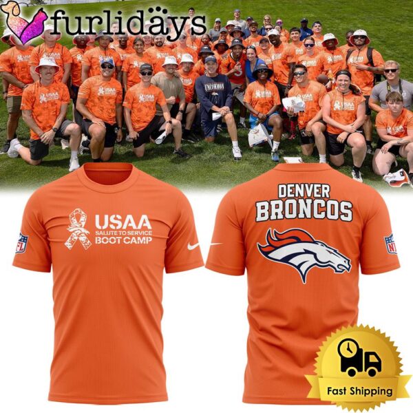 USAA Salute Service Boot Camp Denver Broncos T Shirt