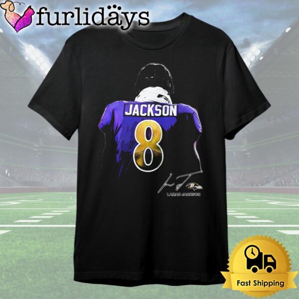 Baltimore Ravens Lamar Jackson 8 Signature T Shirt