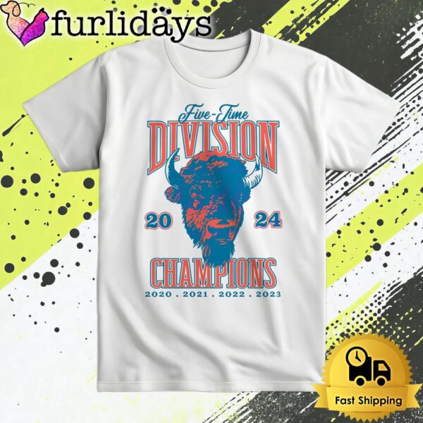 Buffalo Bills Five Time Division 2024 Champions T Shirt