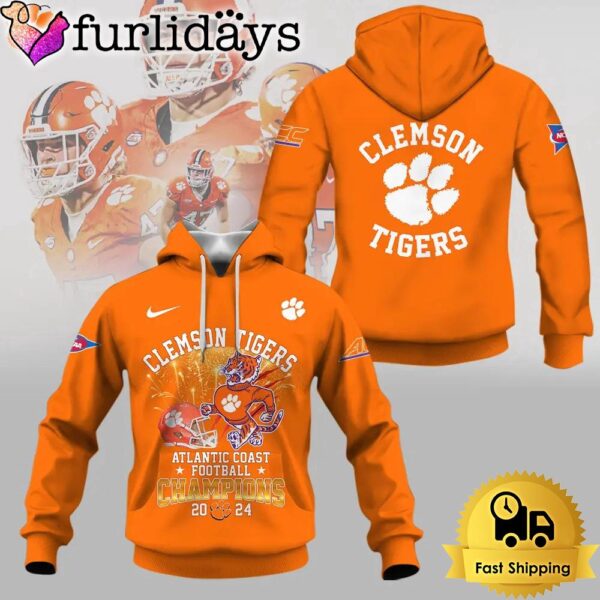 Clemson Tigers Atlantic Coast Fooball Champions 2024 Hoodie